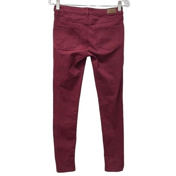 Garage Jegging Juniors 3 High Waist Burgundy Stretch - Picture 5 of 10